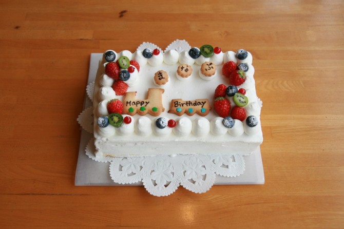 バースデーケーキ　汽車ぽっぽ