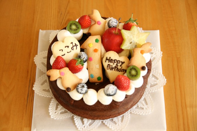 1さいのチョコバースデーケーキ