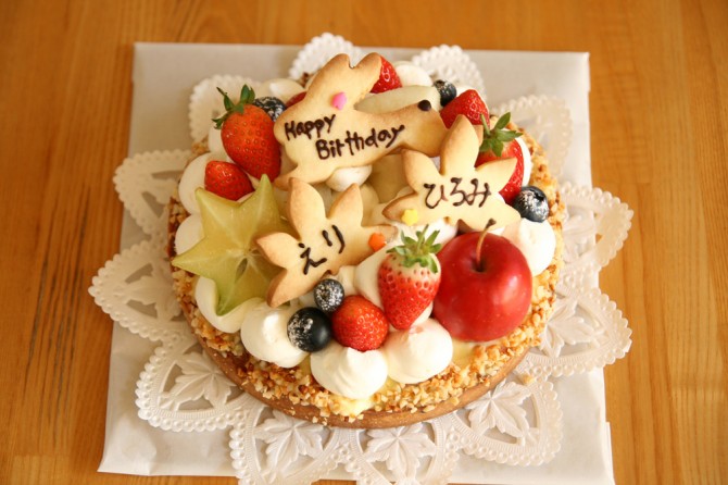 ２人のバースデーケーキ