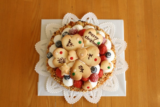 merry christmasケーキ