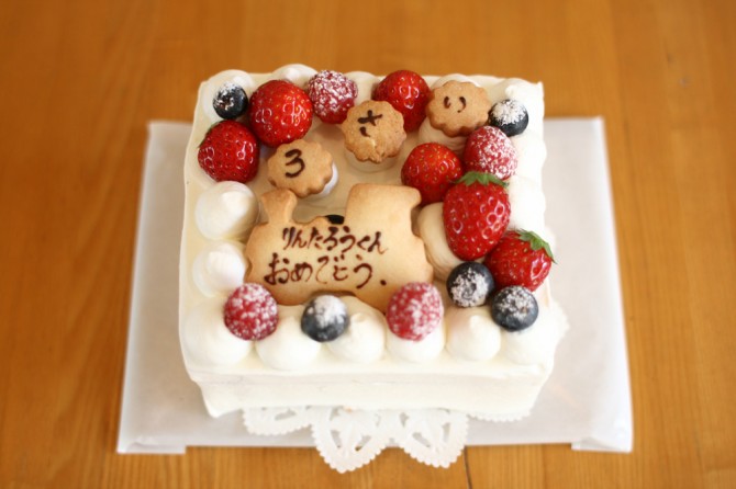 バースデーケーキ<br>電車のクッキー