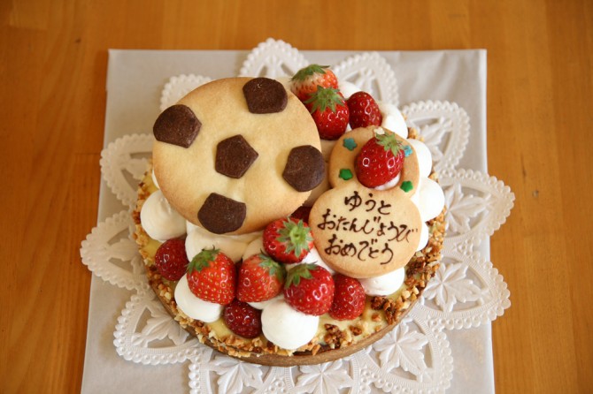 バースデーケーキ<br>サッカーボール クッキー