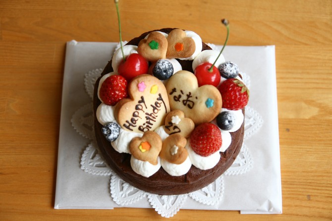 バースデーケーキ<br>ハート