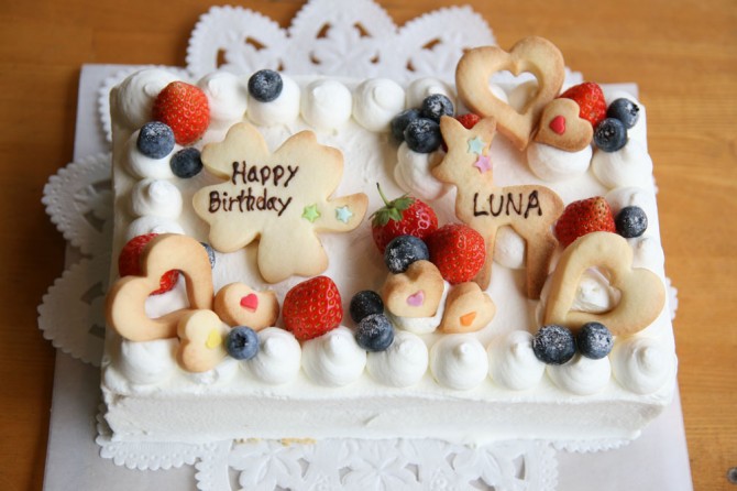 バースデーケーキ<br>スポンジケーキ