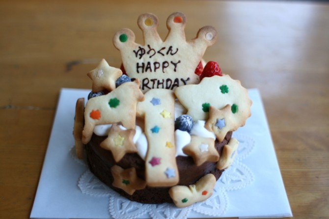 １歳のお誕生日ケーキ