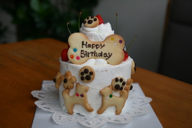 小さな２段のケーキ