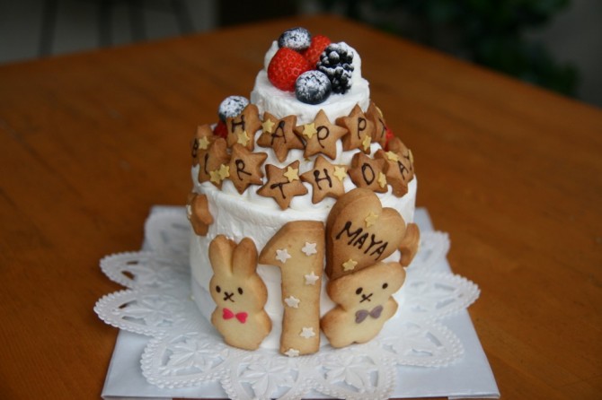 １歳のバースデーケーキ