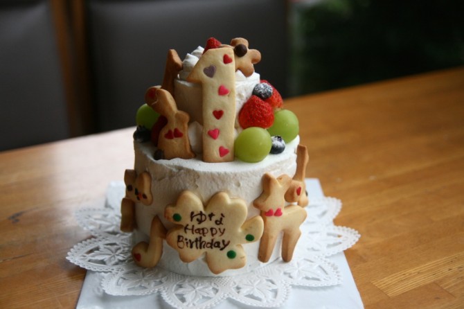 １歳のバースデーケーキ