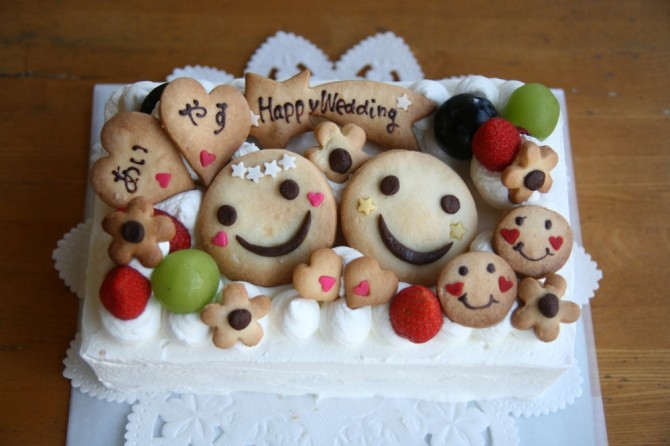 結婚のお祝いケーキ