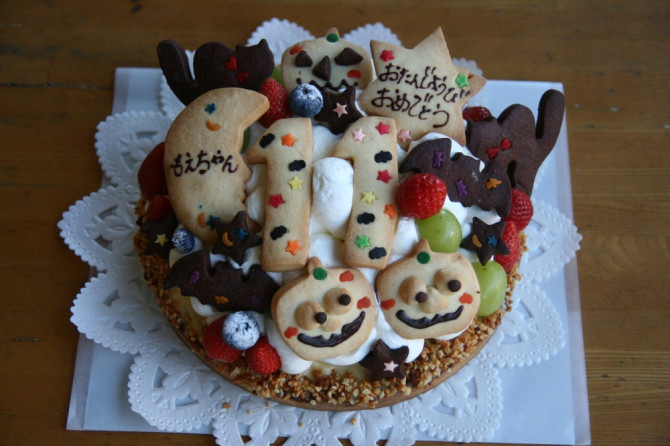 ハロウィン風バースデーケーキ