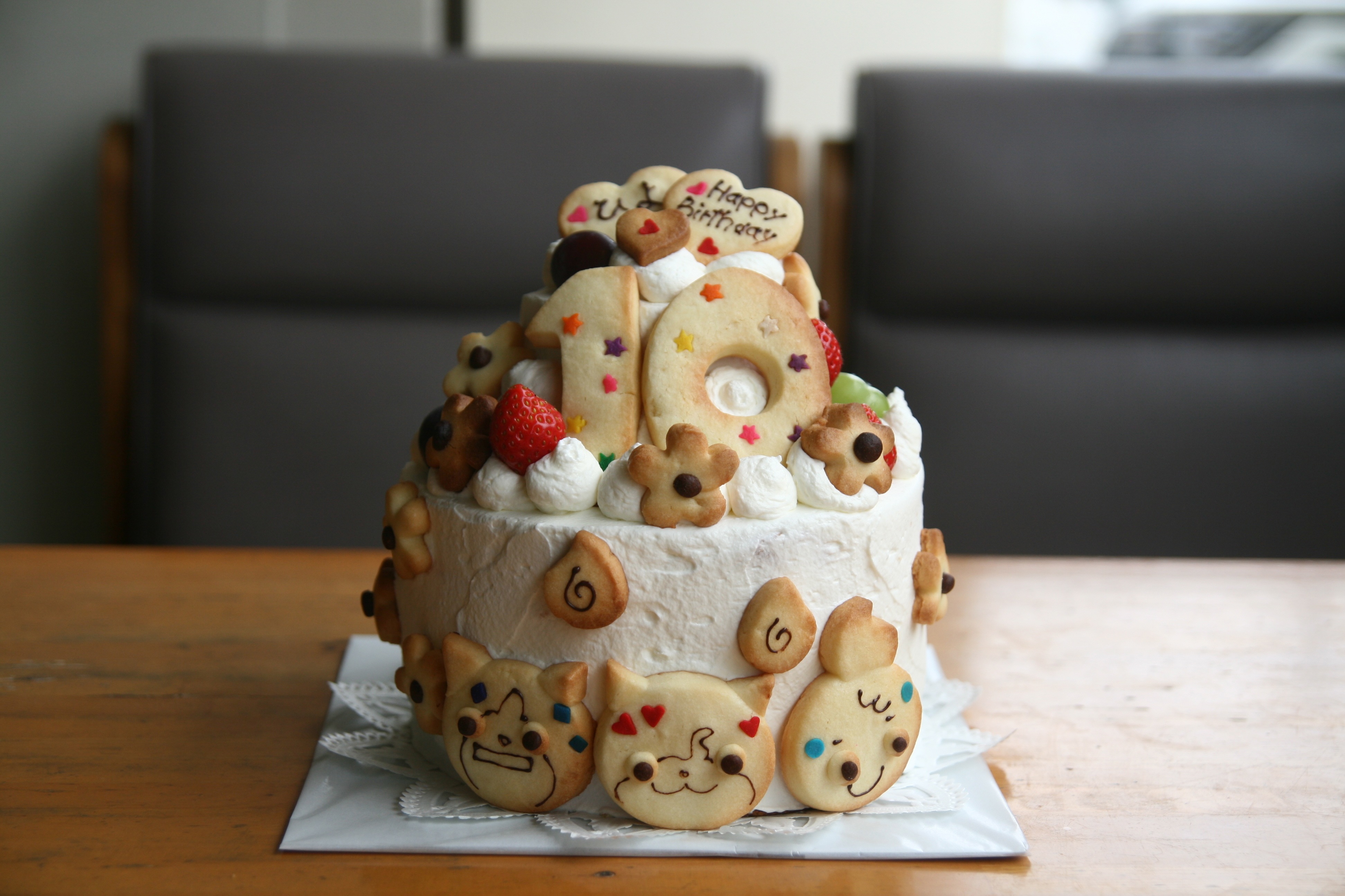 念願の１７センチの大きな２段のケーキ