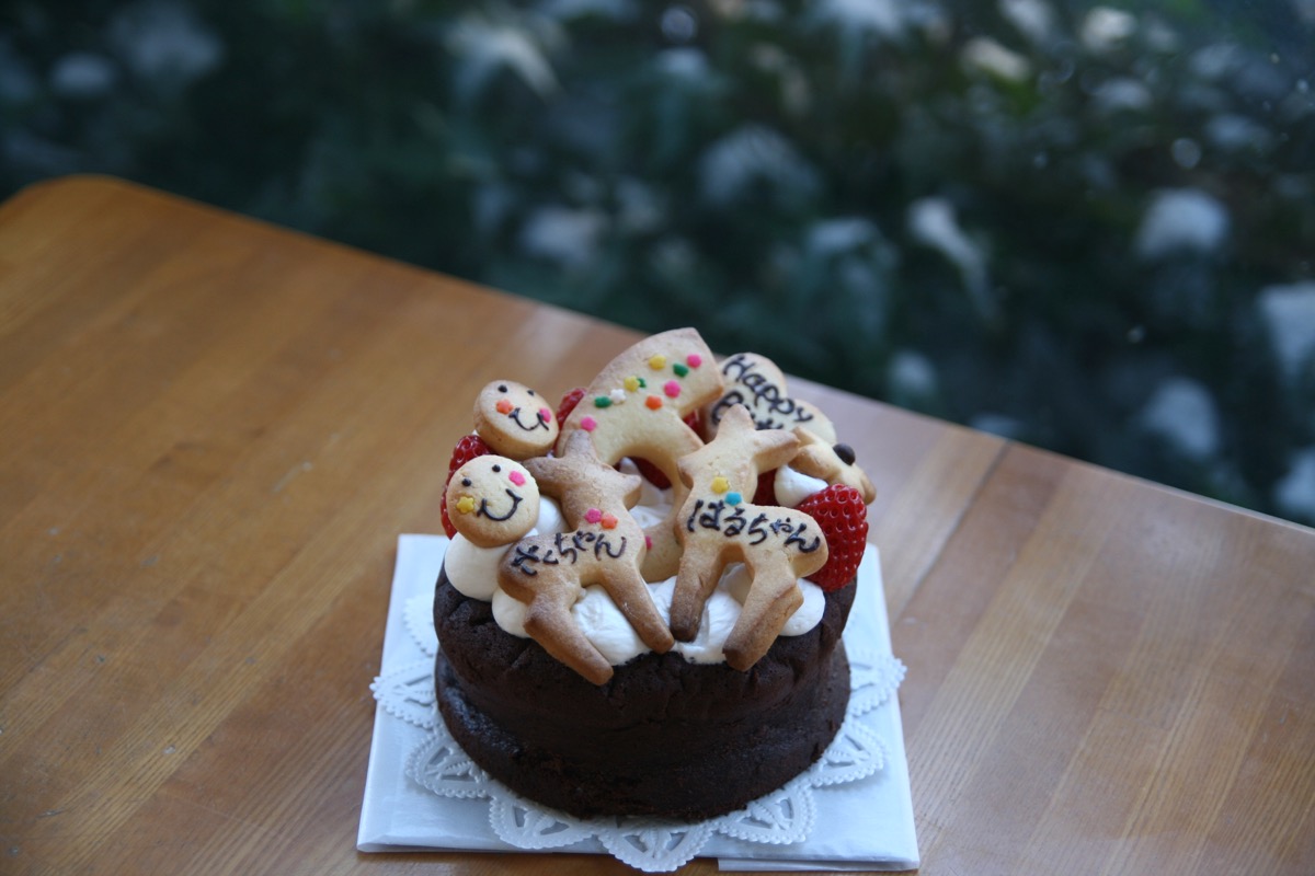 ６歳の双子ちゃんのケーキ