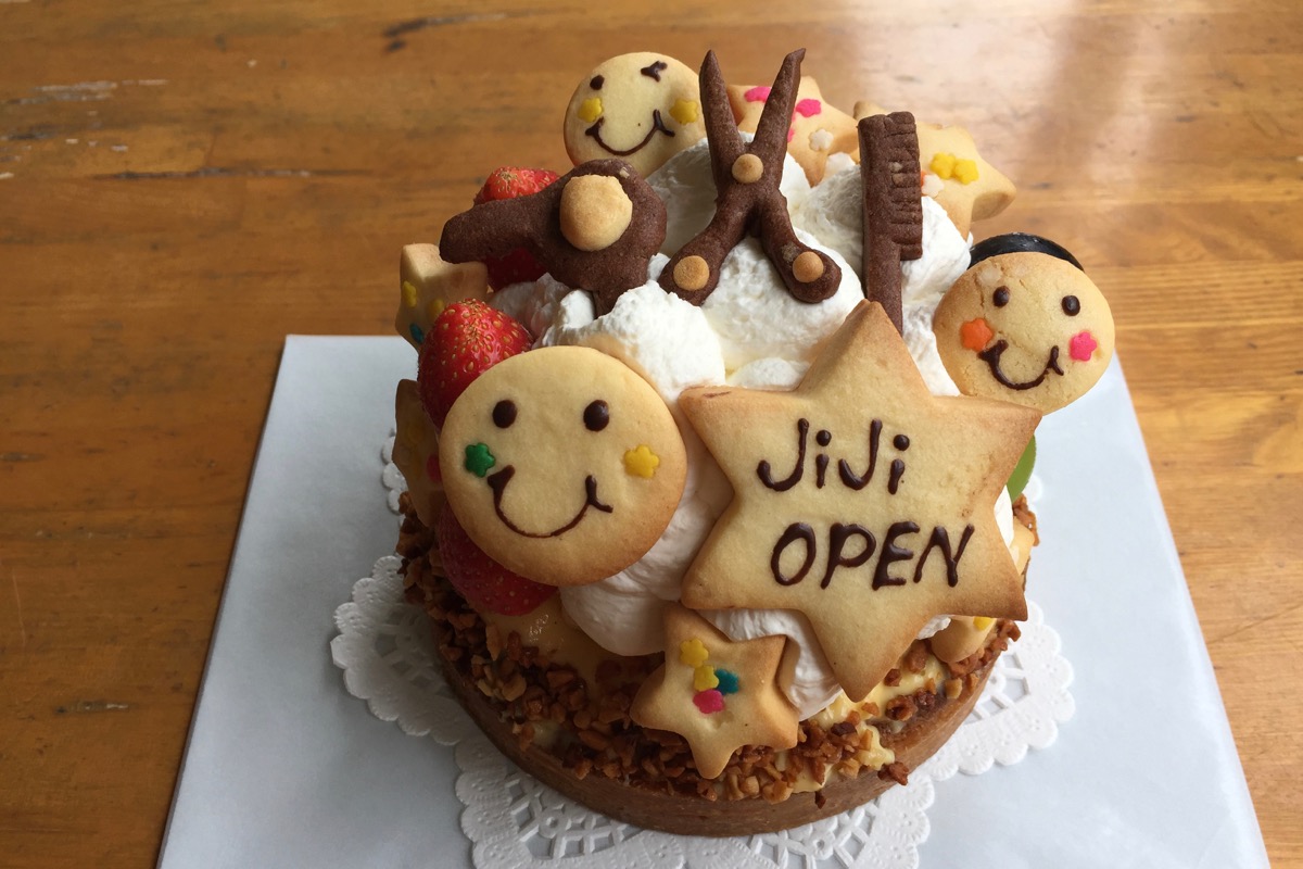 美容院openケーキ