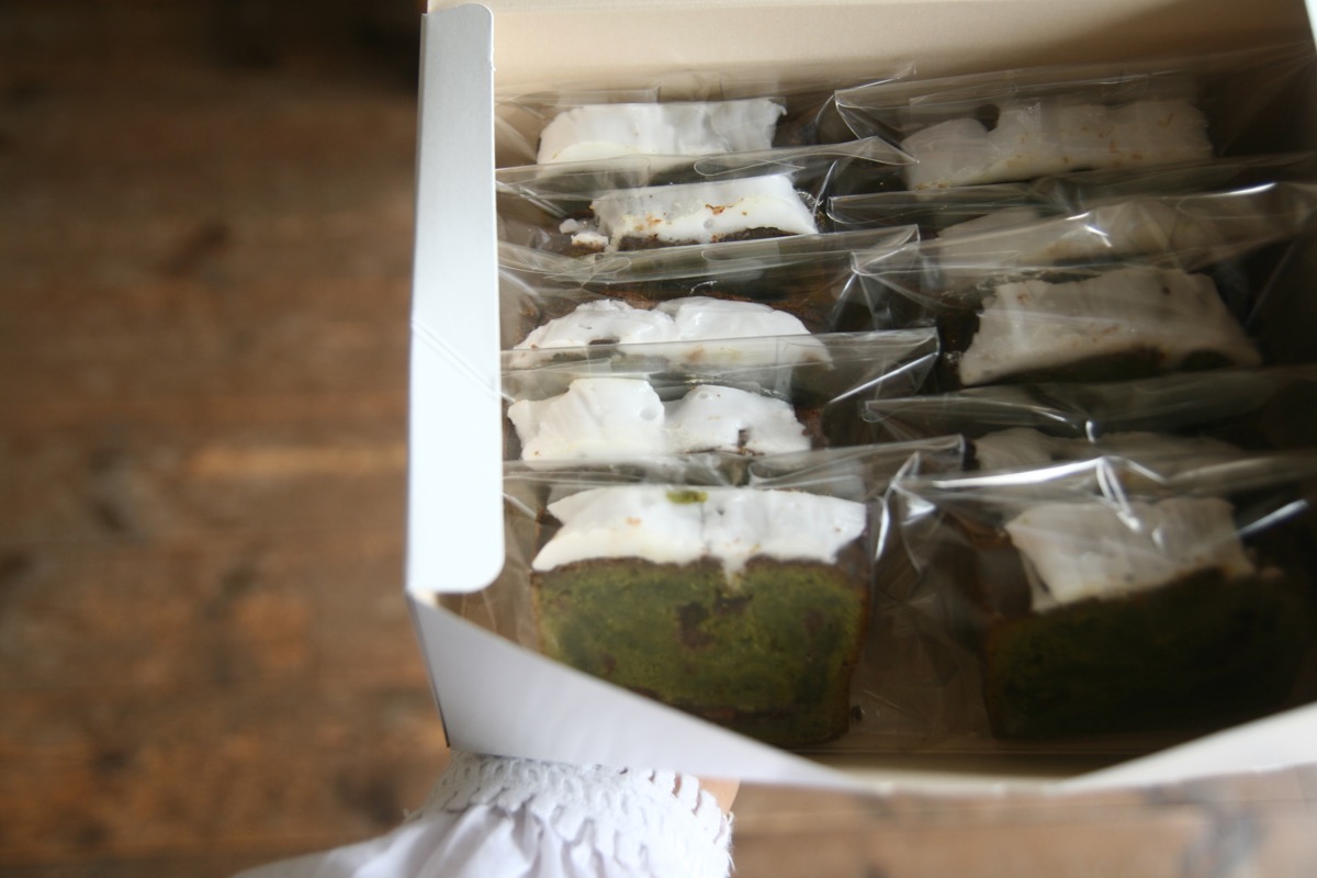 抹茶のパウンドケーキの手土産